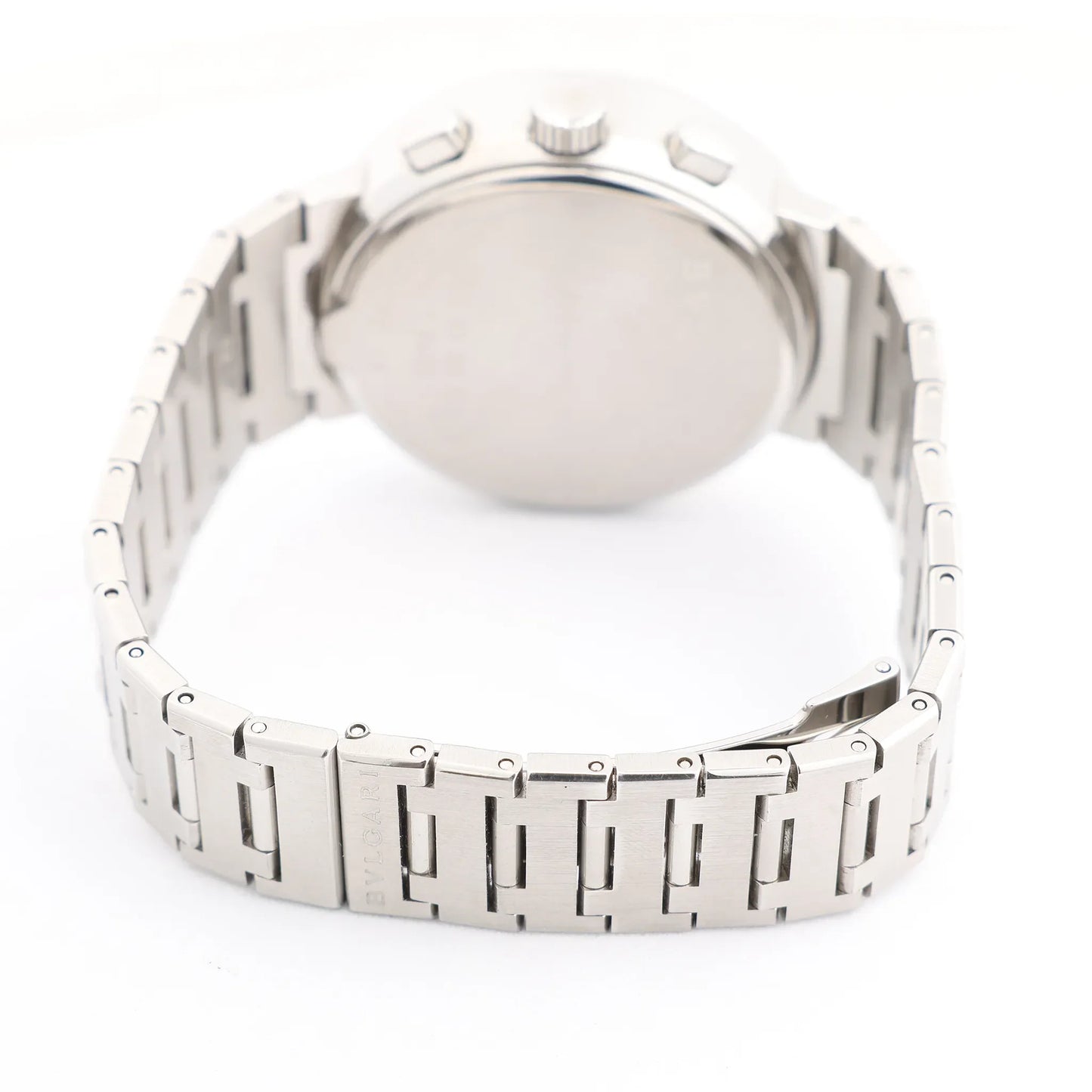 Bvlgari Chronograph BB38SSCH SS AT Uhr mit schwarzem Zifferblatt