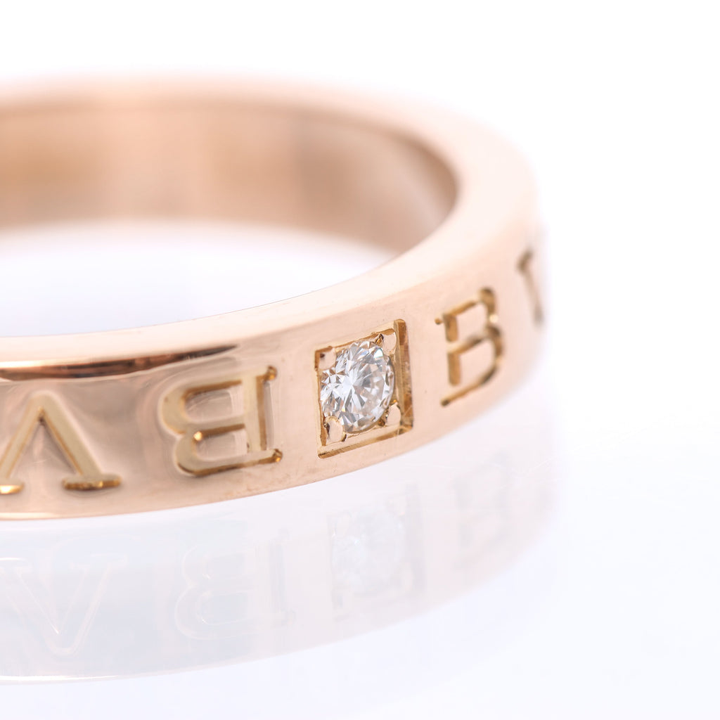 Bvlgari Bvlgari Double Logo 1P Diamond Ring 750(PG) 7.3g 341829 AN854185