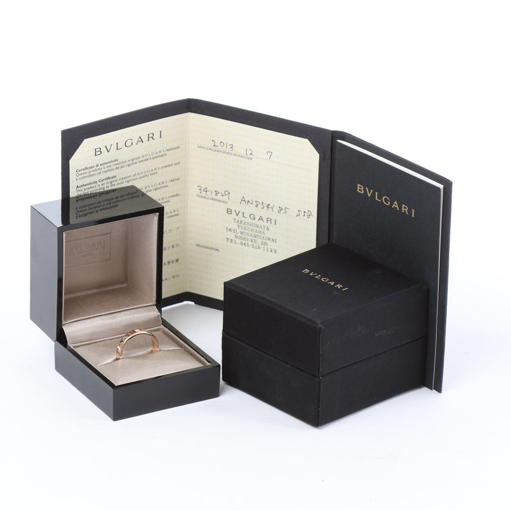Bvlgari Bvlgari Double Logo 1P Diamond Ring 750(PG) 7.3g 341829 AN854185