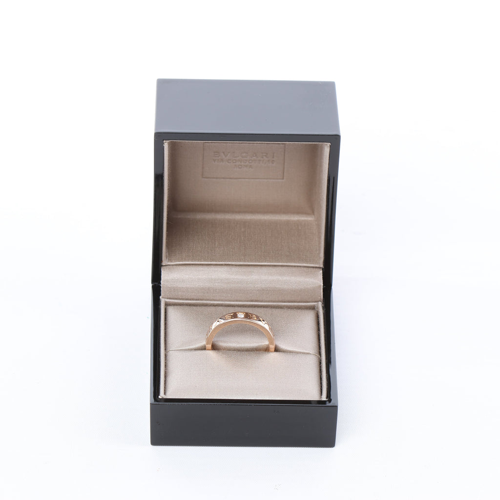 Bvlgari Bvlgari Double Logo 1P Diamond Ring 750(PG) 7.3g 341829 AN854185