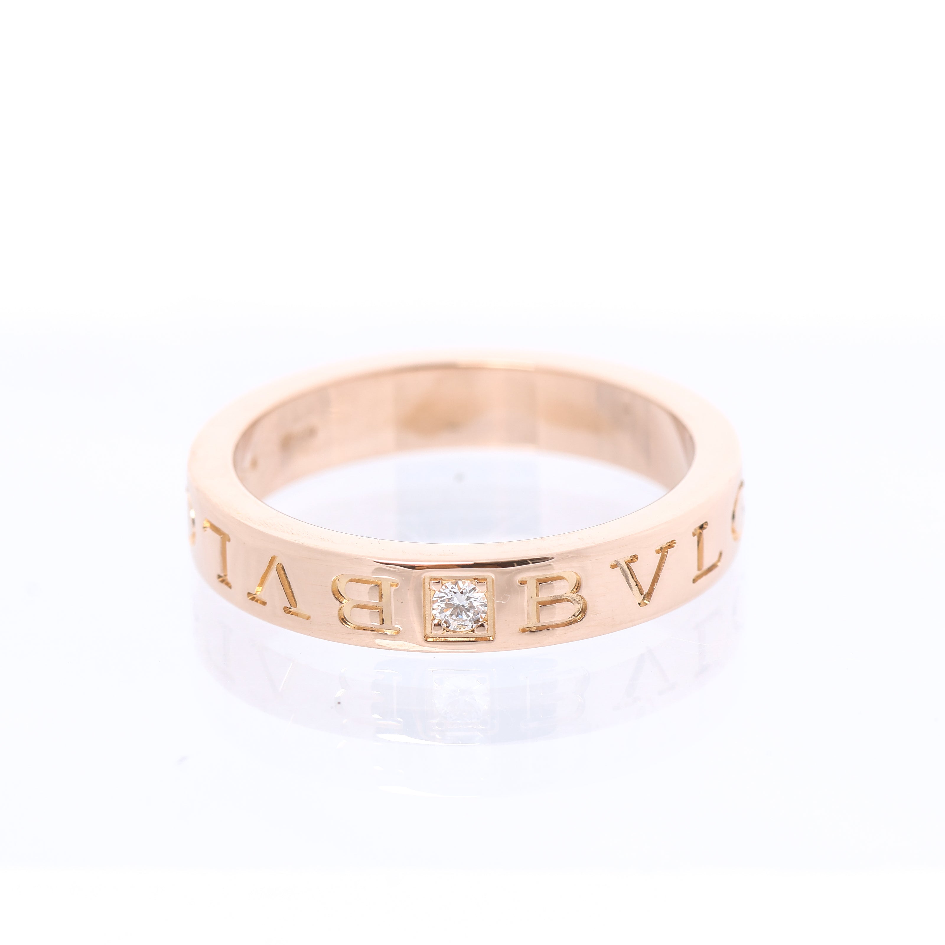 Bvlgari Bvlgari Double Logo 1P Diamond Ring 750(PG) 7.3g 341829 AN854185