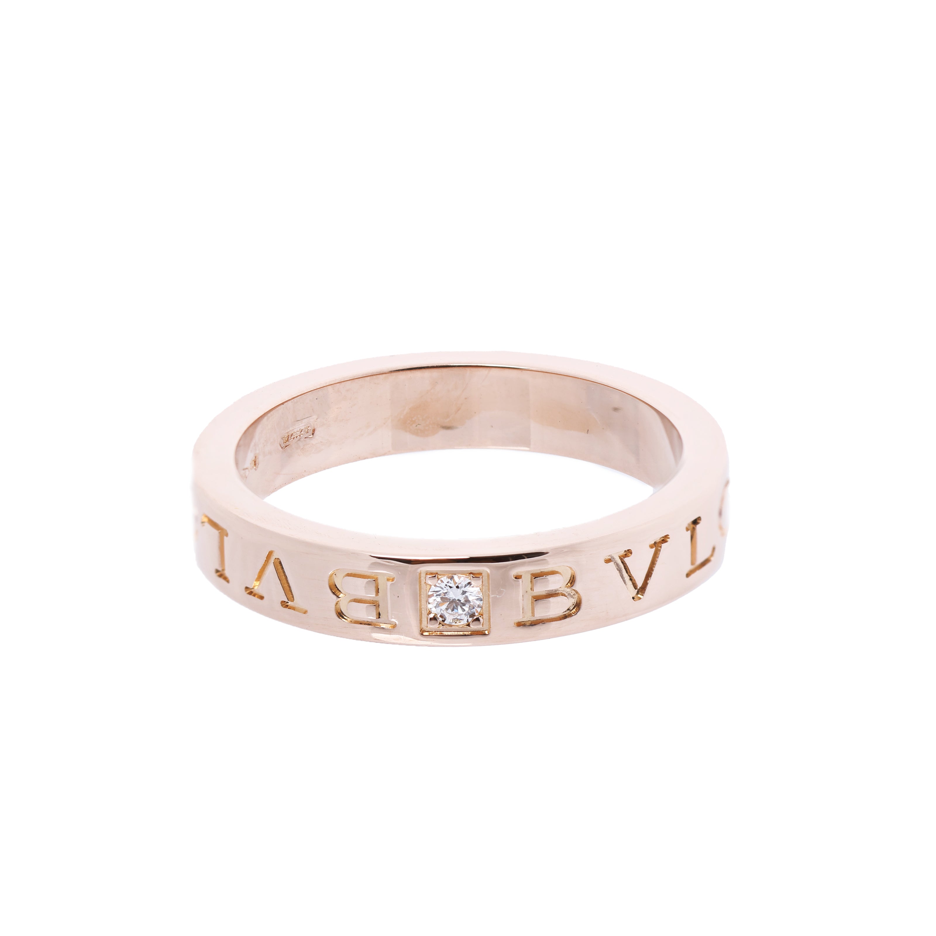 Bvlgari Bvlgari Double Logo 1P Diamond Ring 750(PG) 7.3g 341829 AN854185