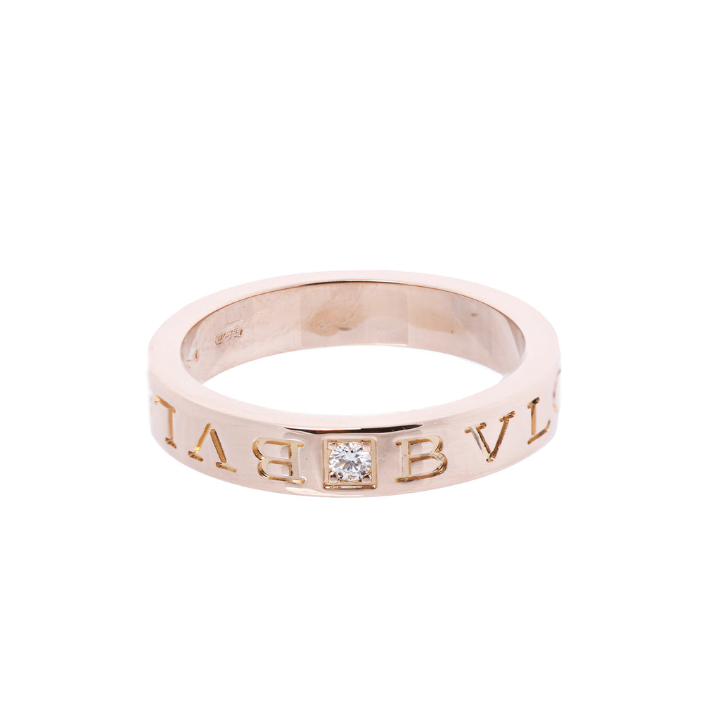 Bvlgari Bvlgari Double Logo 1P Diamond Ring 750(PG) 7.3g 341829 AN854185