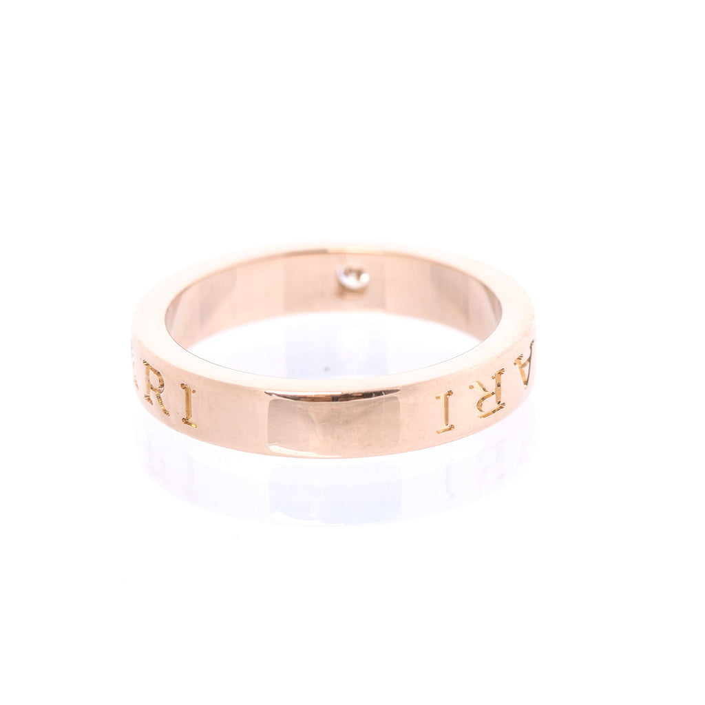 Bvlgari Bvlgari Double Logo 1P Diamond Ring 750(PG) 7.3g 341829 AN854185