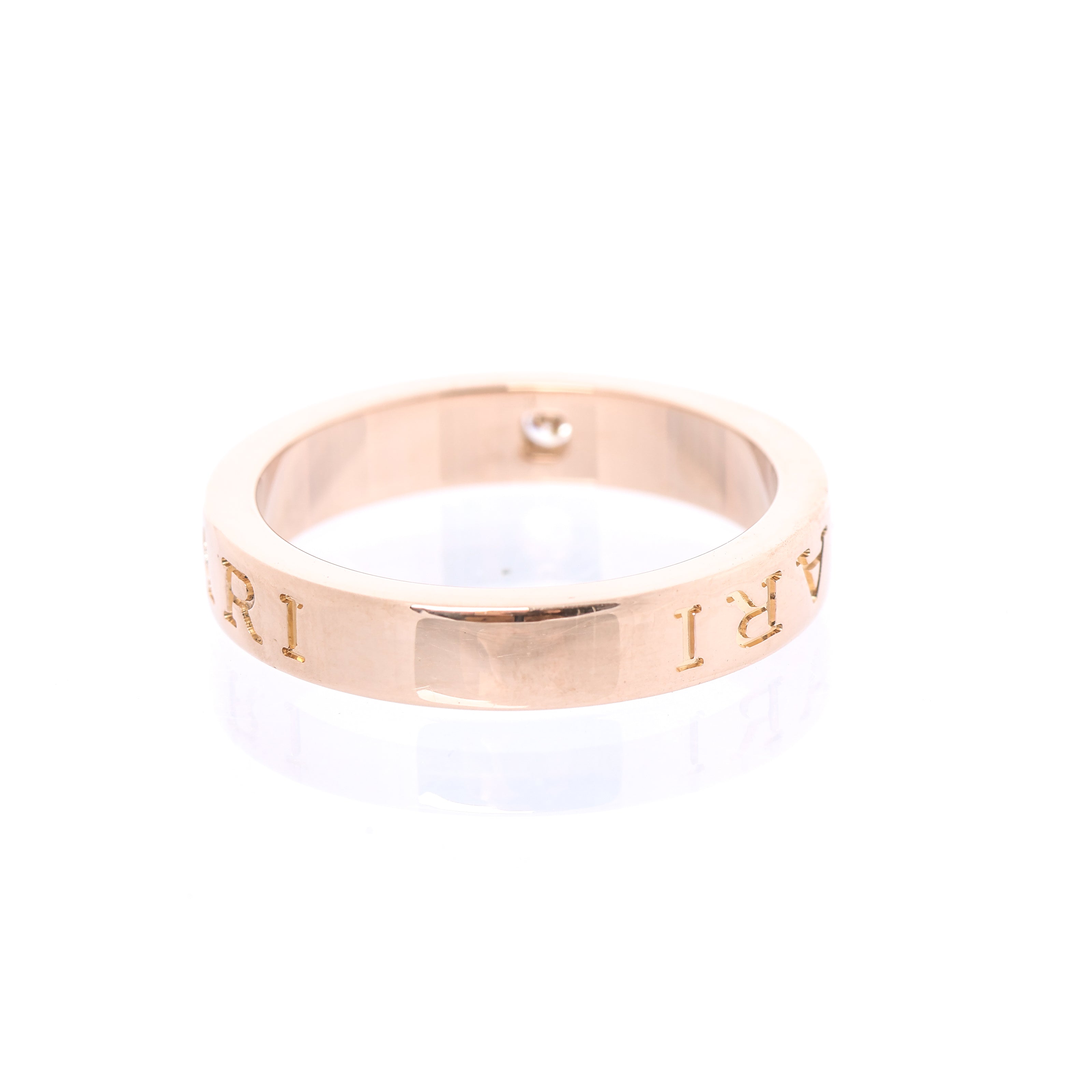 Bvlgari Bvlgari Double Logo 1P Diamond Ring 750(PG) 7.3g 341829 AN854185