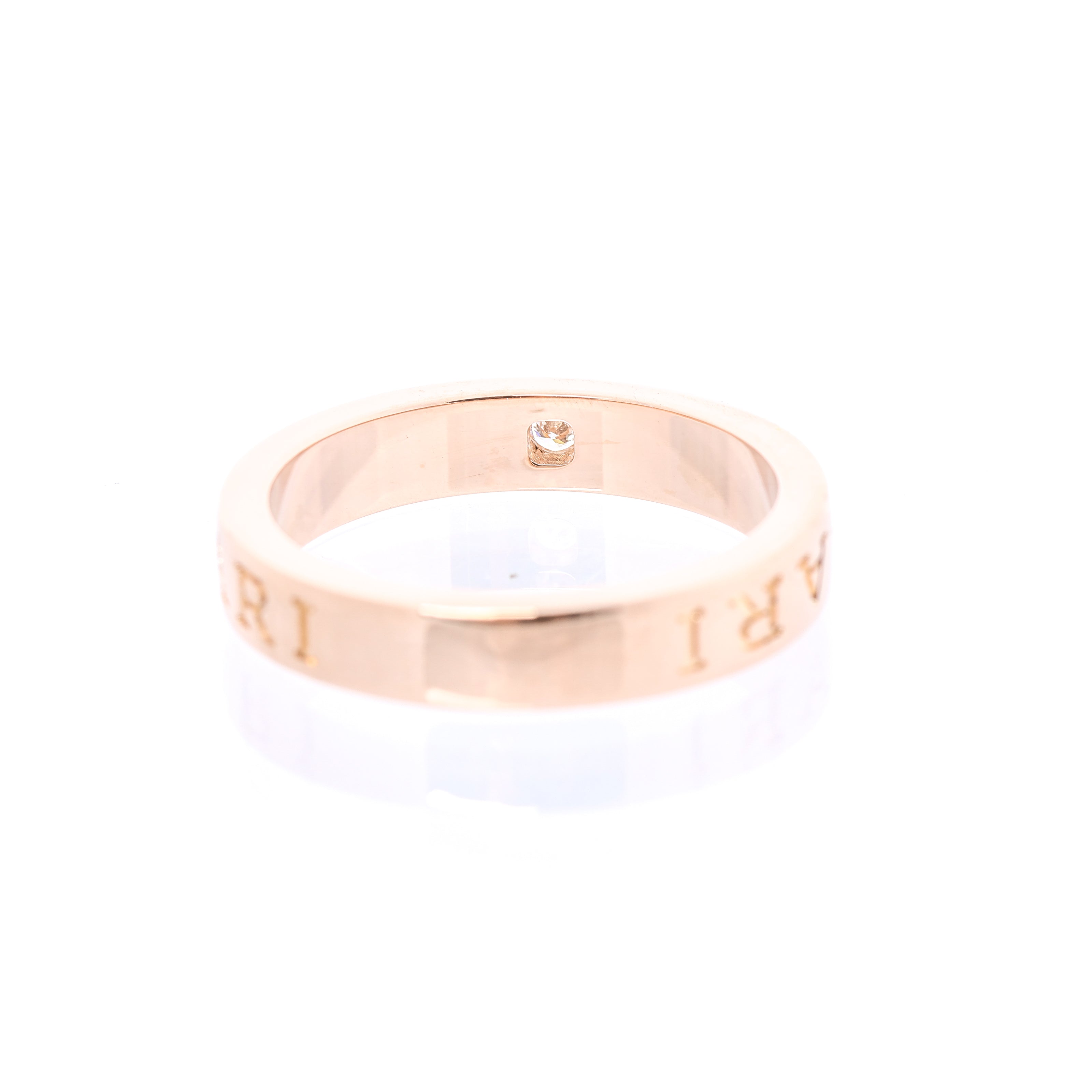 Bvlgari Bvlgari Double Logo 1P Diamond Ring 750(PG) 7.3g 341829 AN854185