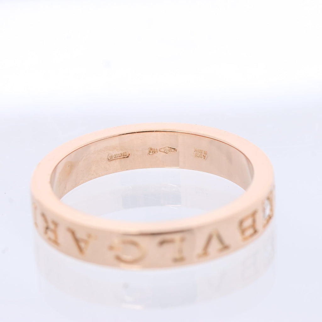 Bvlgari Bvlgari Double Logo 1P Diamond Ring 750(PG) 7.3g 341829 AN854185