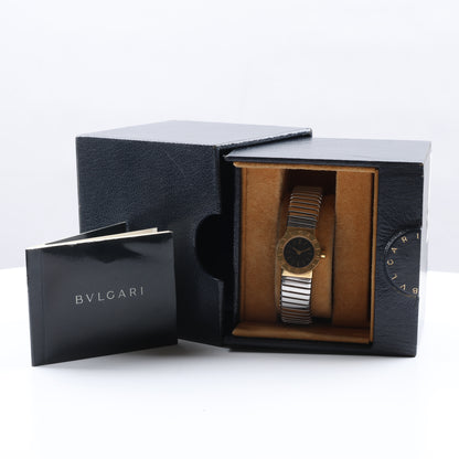 Bulgari Bulgari Bulgari Tubogas BB192T P.73933 SS×YG QZ Montre à cadran noir