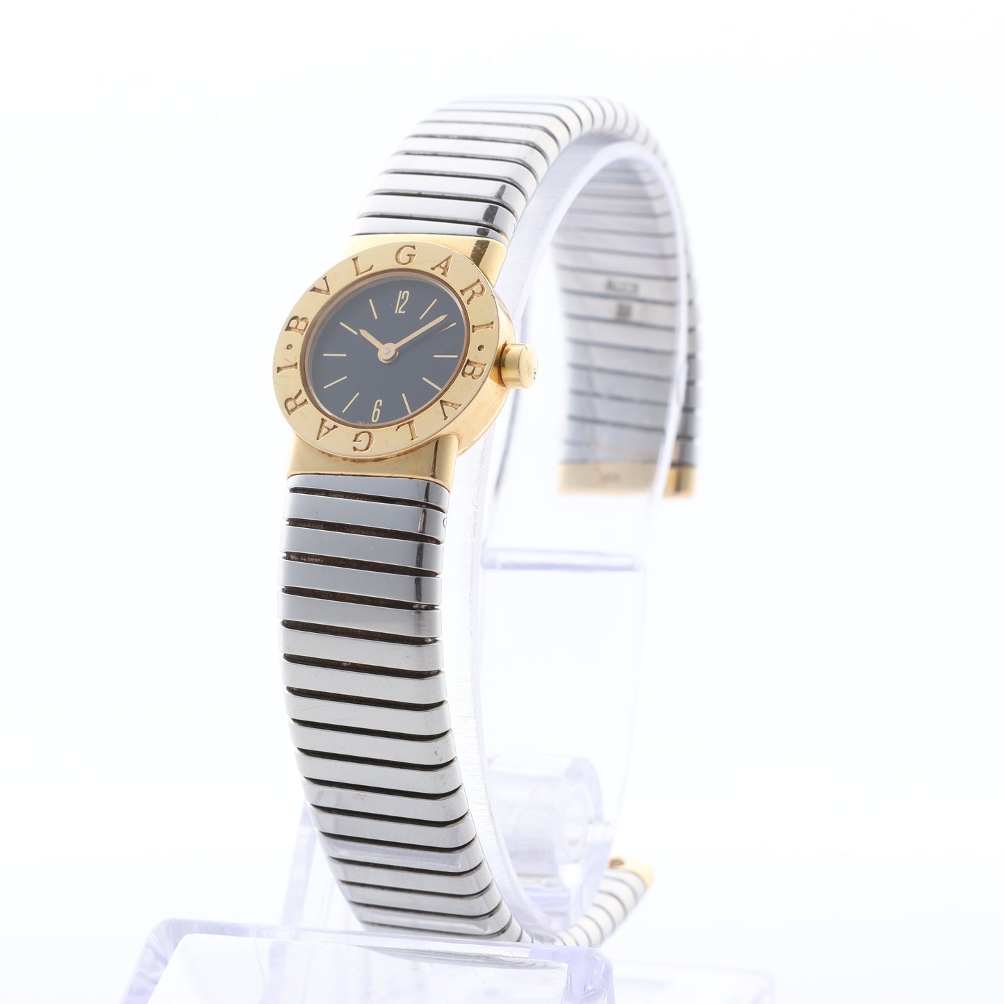 Bulgari Bulgari Bulgari Tubogas BB192T P.73933 SS×YG QZ Montre à cadran noir