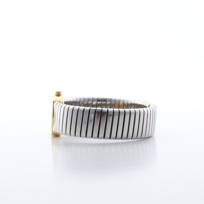 Bulgari Bulgari Bulgari Tubogas BB192T P.73933 SS×YG QZ Montre à cadran noir