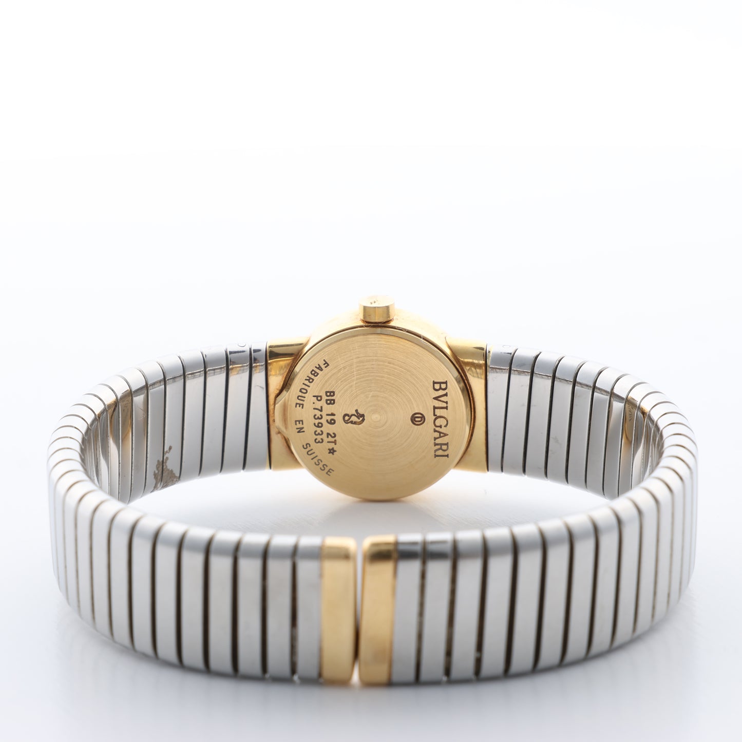 Bulgari Bulgari Bulgari Tubogas BB192T P.73933 SS×YG QZ Montre à cadran noir