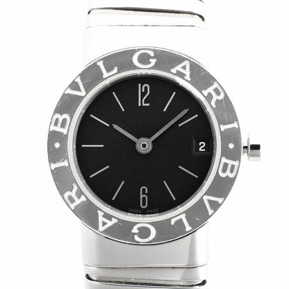 Bvlgari Bvlgari Bvlgari Tubogas BB232TS D235898 SS QZ Watch with Black Dial