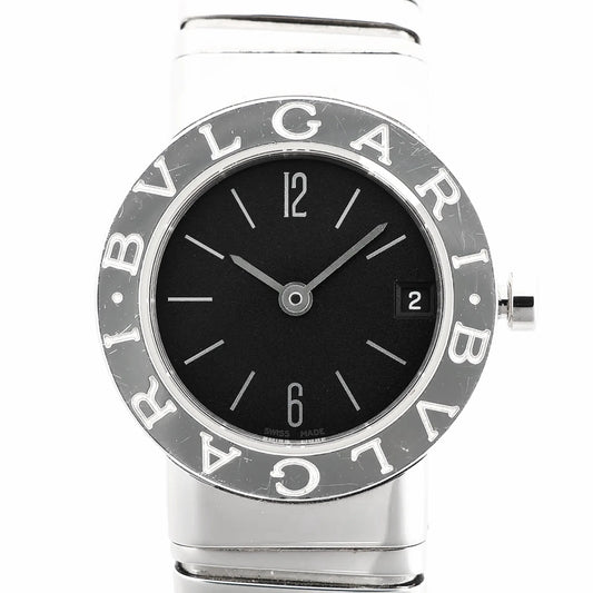 Bvlgari Bvlgari Bvlgari Tubogas BB232TS D235898 SS QZ Watch with Black Dial