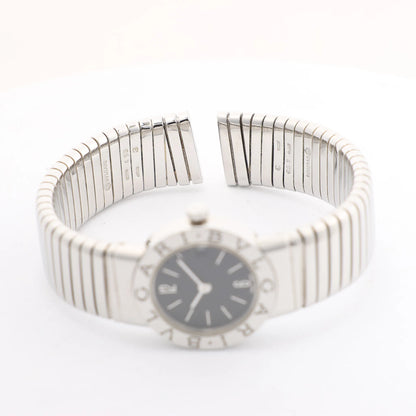 Bvlgari Bvlgari Bvlgari Tubogas BB232TS D235898 SS QZ Watch with Black Dial