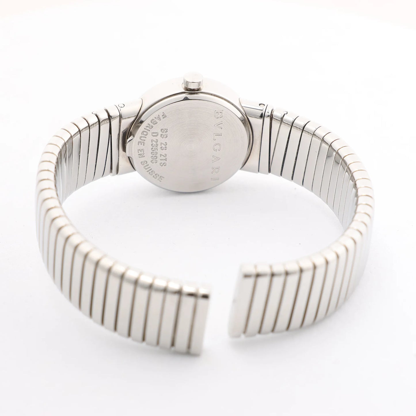 Bvlgari Bvlgari Bvlgari Tubogas BB232TS D235898 SS QZ Watch with Black Dial