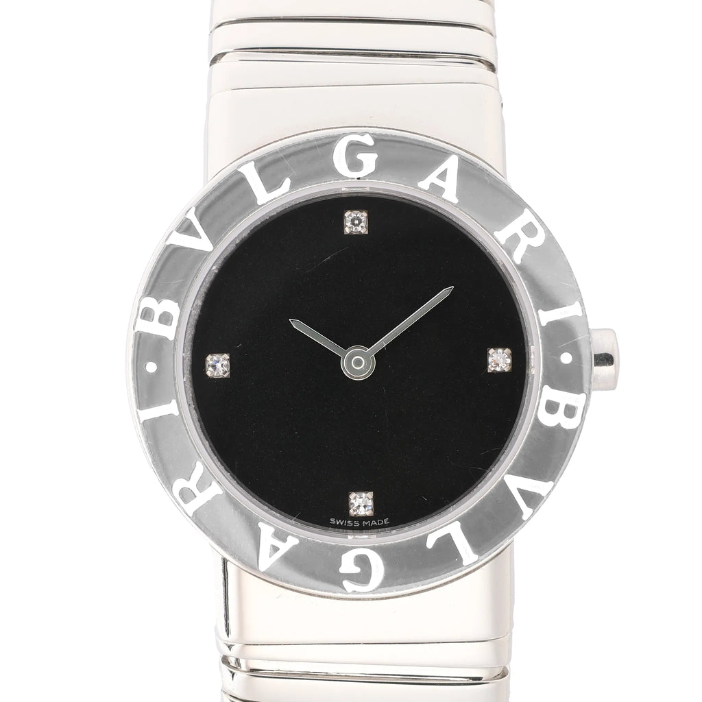 Bvlgari Bvlgari Tubogas BB262TS D240480 SS QZ Watch with Black Dial