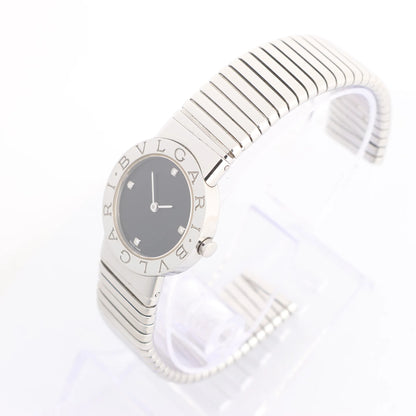 Bvlgari Bvlgari Bvlgari Tubogas BB262TS SS QZ Watch with Black Dial