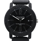 Bvlgari Bvlgari Bvlgari BB40CL L22471 Carbon x SS x Rubber AT Watch with Black Dial