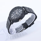 Bvlgari Bvlgari Bvlgari BB40CL L22471 Carbon x SS x Rubber AT Watch with Black Dial