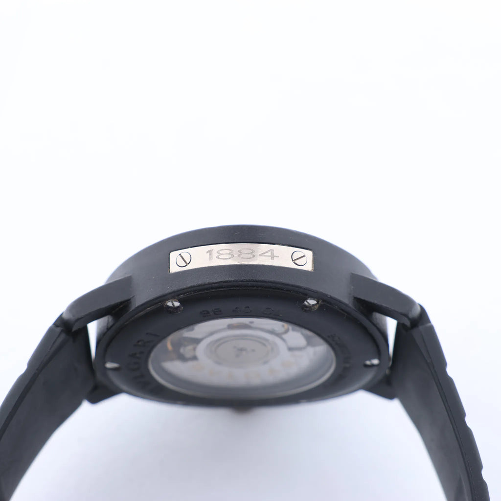 Bvlgari Bvlgari Bvlgari BB40CL L22471 Carbon x SS x Rubber AT Watch with Black Dial