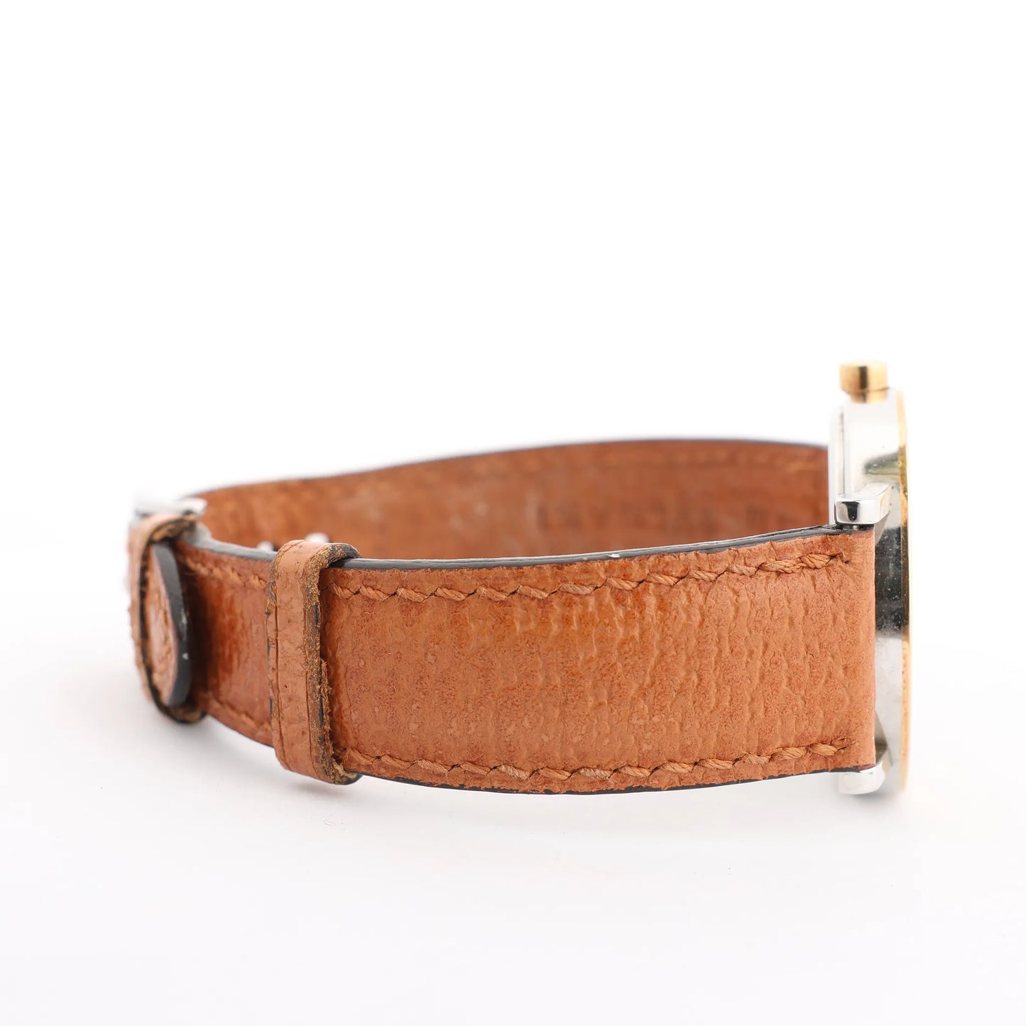 Bvlgari Bvlgari Bvlgari  BB33 SGL L 238436 SS YG Leather QZ Watch with Black Dial