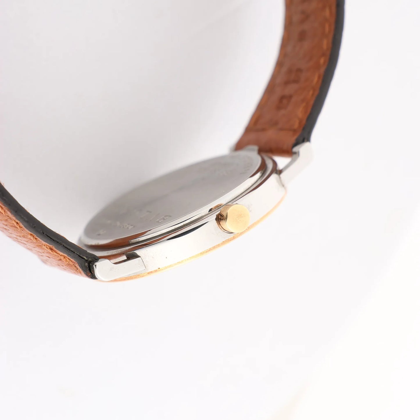 Bvlgari Bvlgari Bvlgari  BB33 SGL L 238436 SS YG Leather QZ Watch with Black Dial