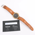 Bvlgari Bvlgari Bvlgari  BB33 SGL L 238436 SS YG Leather QZ Watch with Black Dial