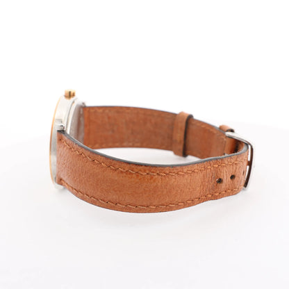 Bvlgari Bvlgari Bvlgari  BB33 SGL L 238436 SS YG Leather QZ Watch with Black Dial