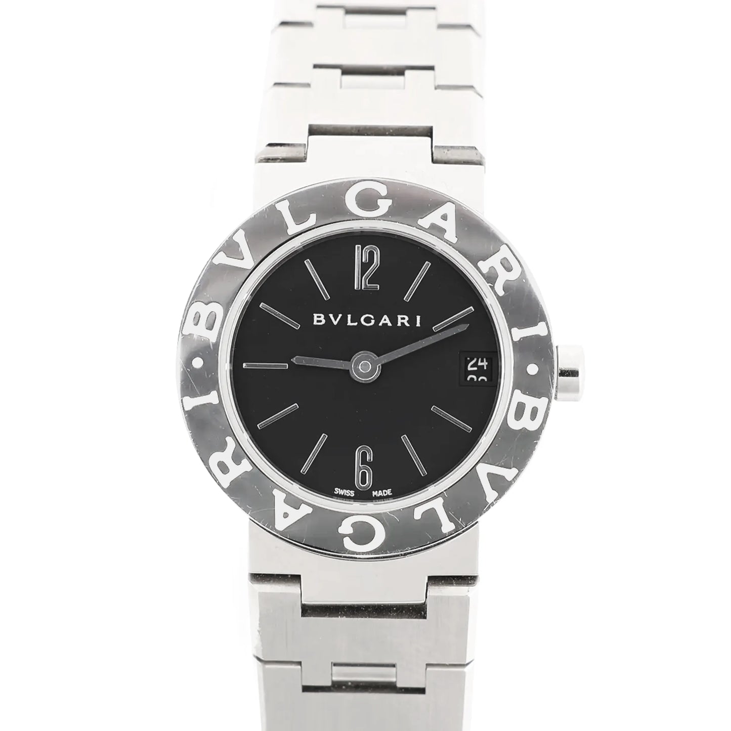 Bvlgari Bvlgari Bvlgari BB23SS L388604 SS QZ Uhr mit schwarzem Zifferblatt