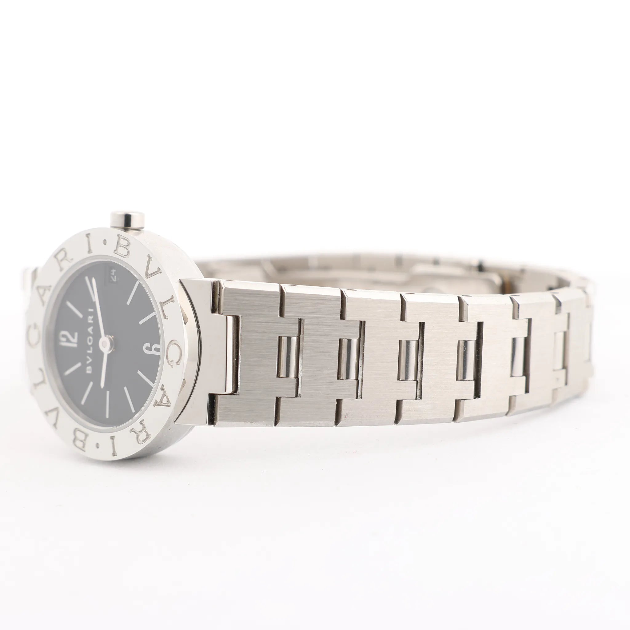 Bvlgari Bvlgari Bvlgari BB23SS L388604 SS QZ Watch with Black Dial