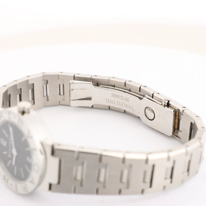 Bvlgari Bvlgari Bvlgari BB23SS L388604 SS QZ Uhr mit schwarzem Zifferblatt