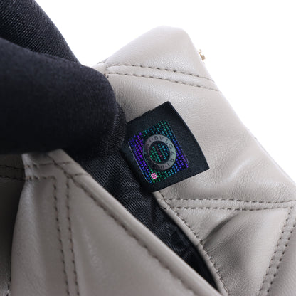 BVLGARI Serpenti Cabochon Chain Leather Shoulder Bag in Gray