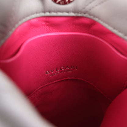 Sac bandoulière BVLGARI Serpenti Cabochon en cuir gris