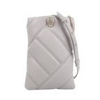 BVLGARI Serpenti Cabochon Chain Leather Shoulder Bag in Gray