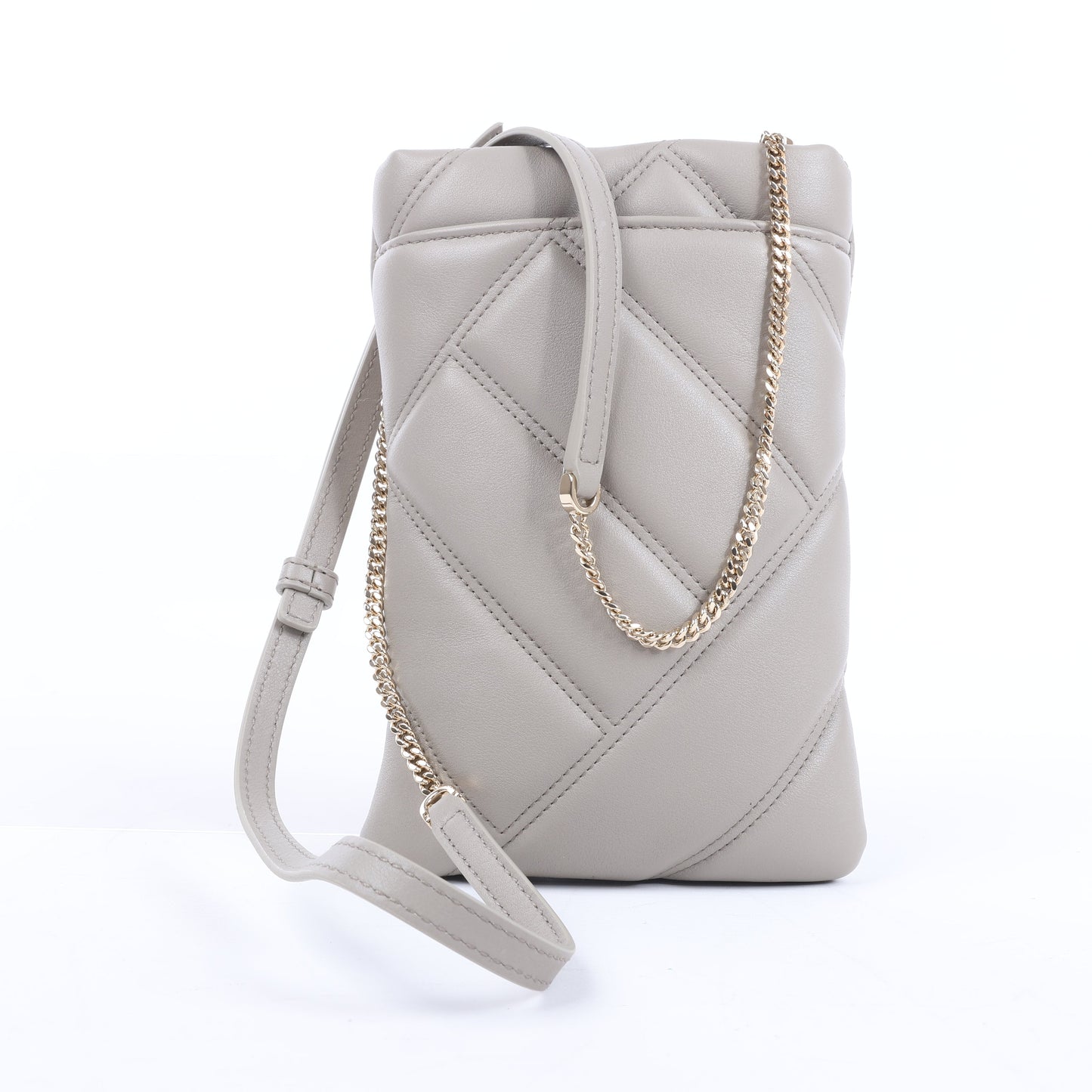 BVLGARI Serpenti Cabochon Chain Leather Shoulder Bag in Gray