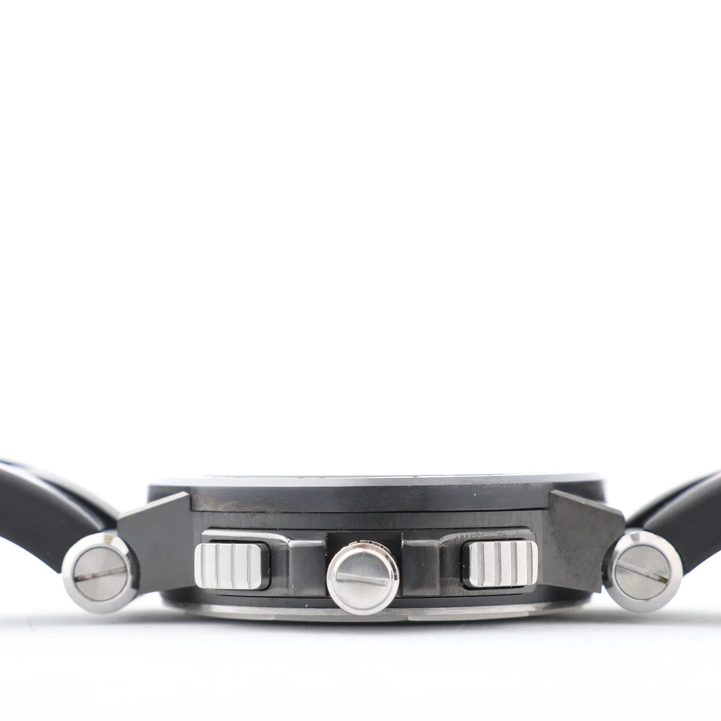 Bvlgari Diagono DG42BSCCH CT1171 SS &amp; Rubber AT Uhr mit schwarzem Zifferblatt