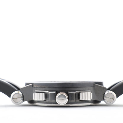 Bvlgari Diagono DG42BSCCH CT1171 SS &amp; Rubber AT Uhr mit schwarzem Zifferblatt