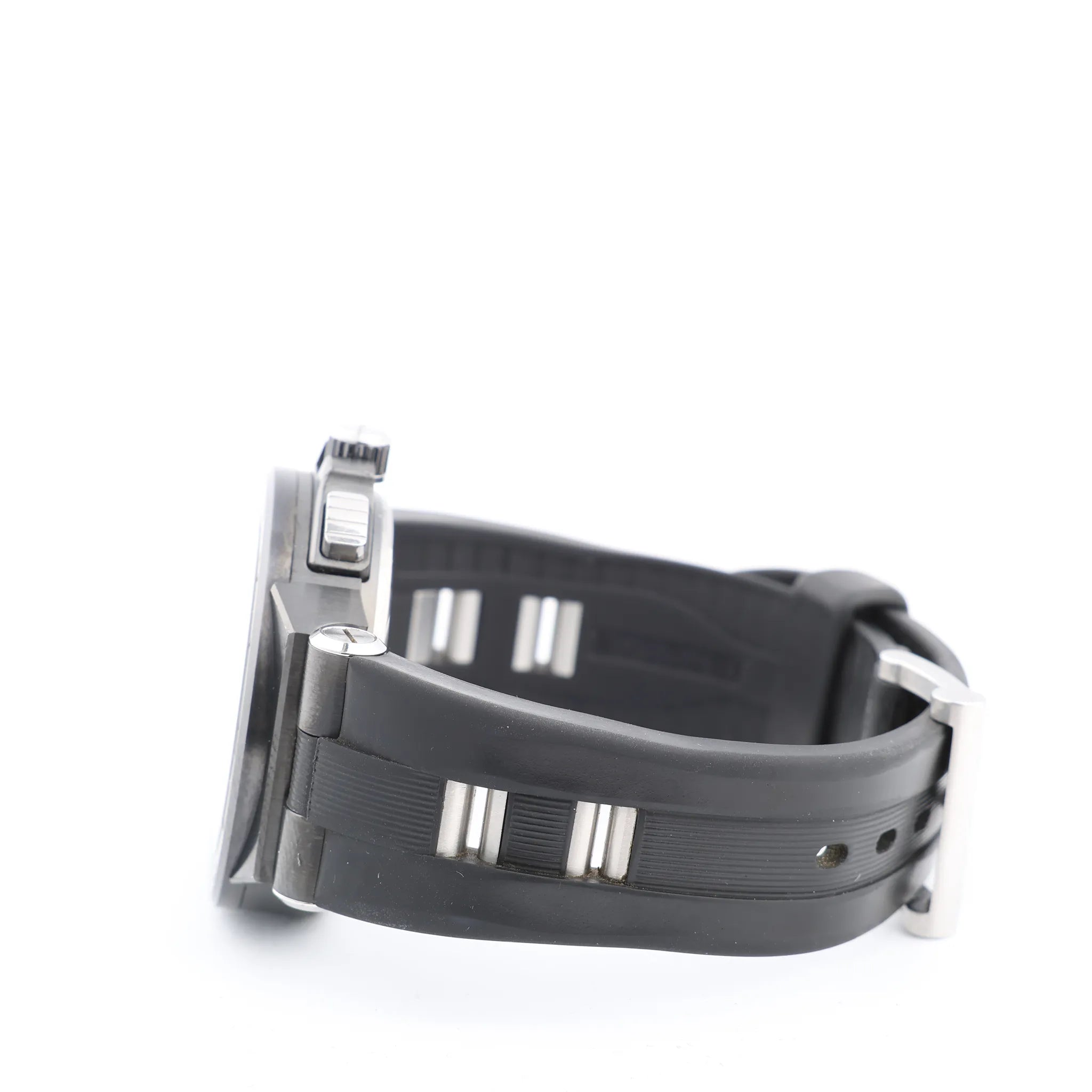 Bvlgari Diagono DG42BSCCH CT1171 SS & Rubber AT Black Dial Watch