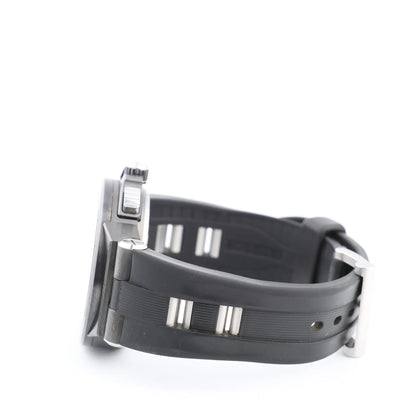 Bvlgari Diagono DG42BSCCH CT1171 SS &amp; Rubber AT Uhr mit schwarzem Zifferblatt