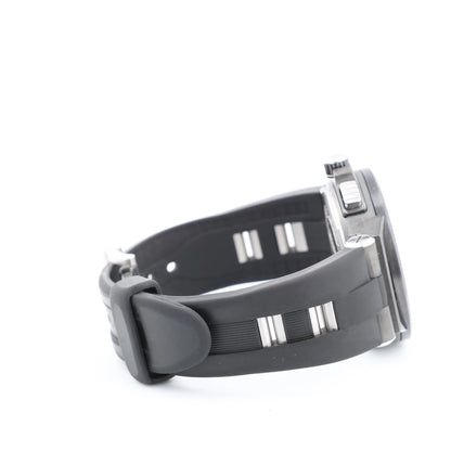 Bvlgari Diagono DG42BSCCH CT1171 SS &amp; Rubber AT Uhr mit schwarzem Zifferblatt