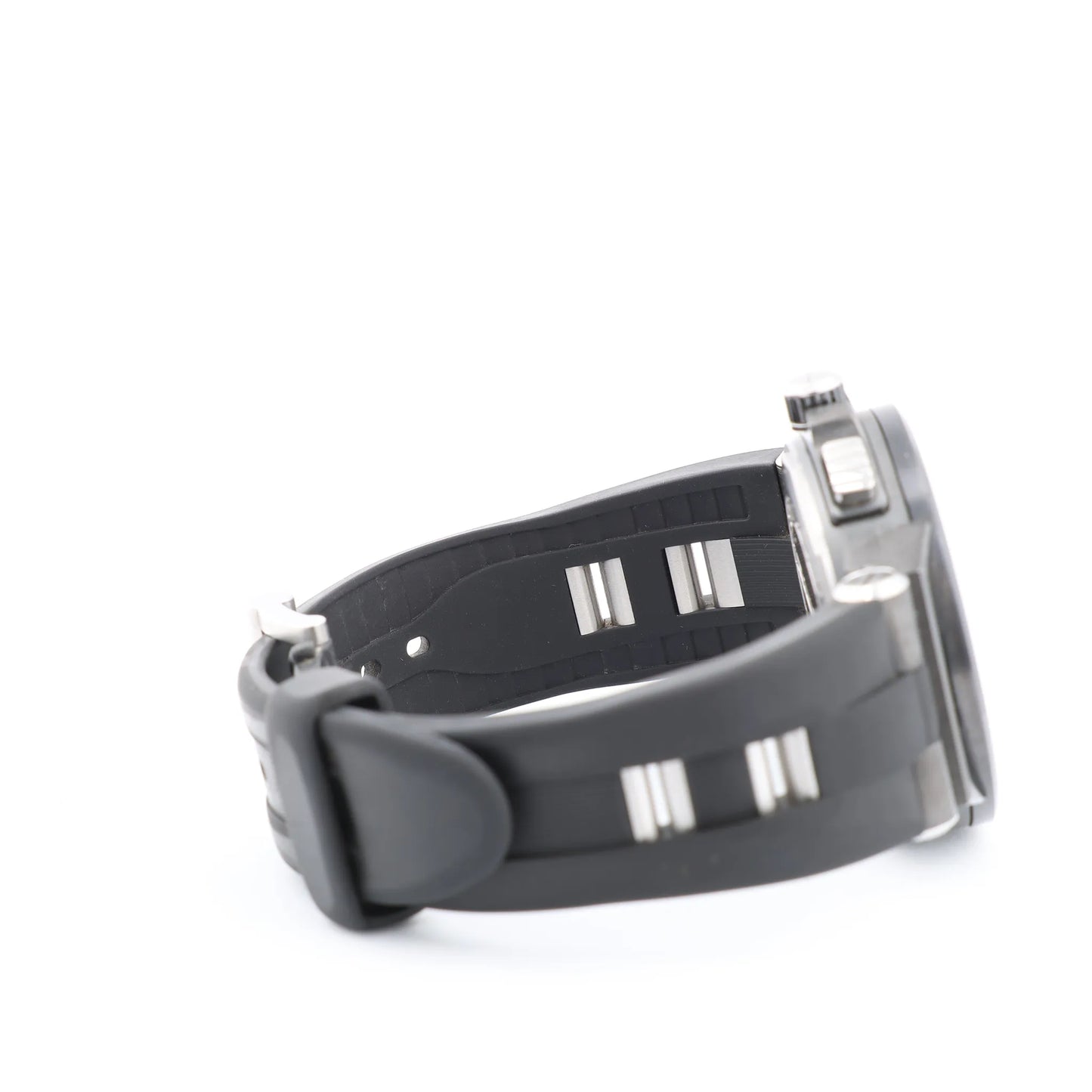 Bvlgari Diagono DG42BSCCH CT1171 SS &amp; Rubber AT Uhr mit schwarzem Zifferblatt