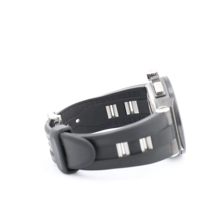 Bvlgari Diagono DG42BSCCH CT1171 SS &amp; Rubber AT Uhr mit schwarzem Zifferblatt