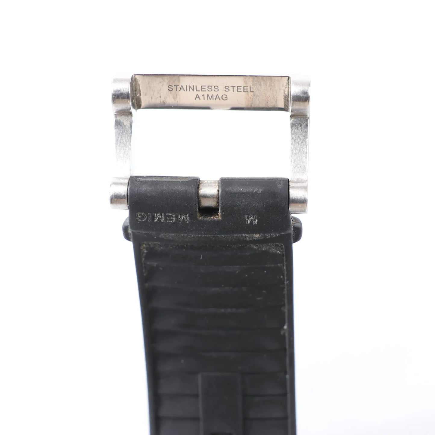 Bvlgari Diagono DG42BSCCH CT1171 SS &amp; Rubber AT Uhr mit schwarzem Zifferblatt