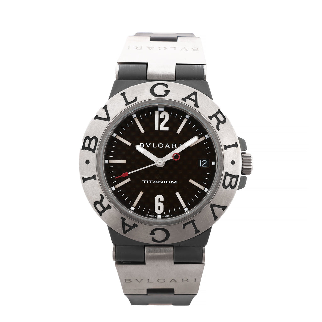 BVLGARI Diagono TI38TA L8213 Ti & rubber AT Brown-Face Watch