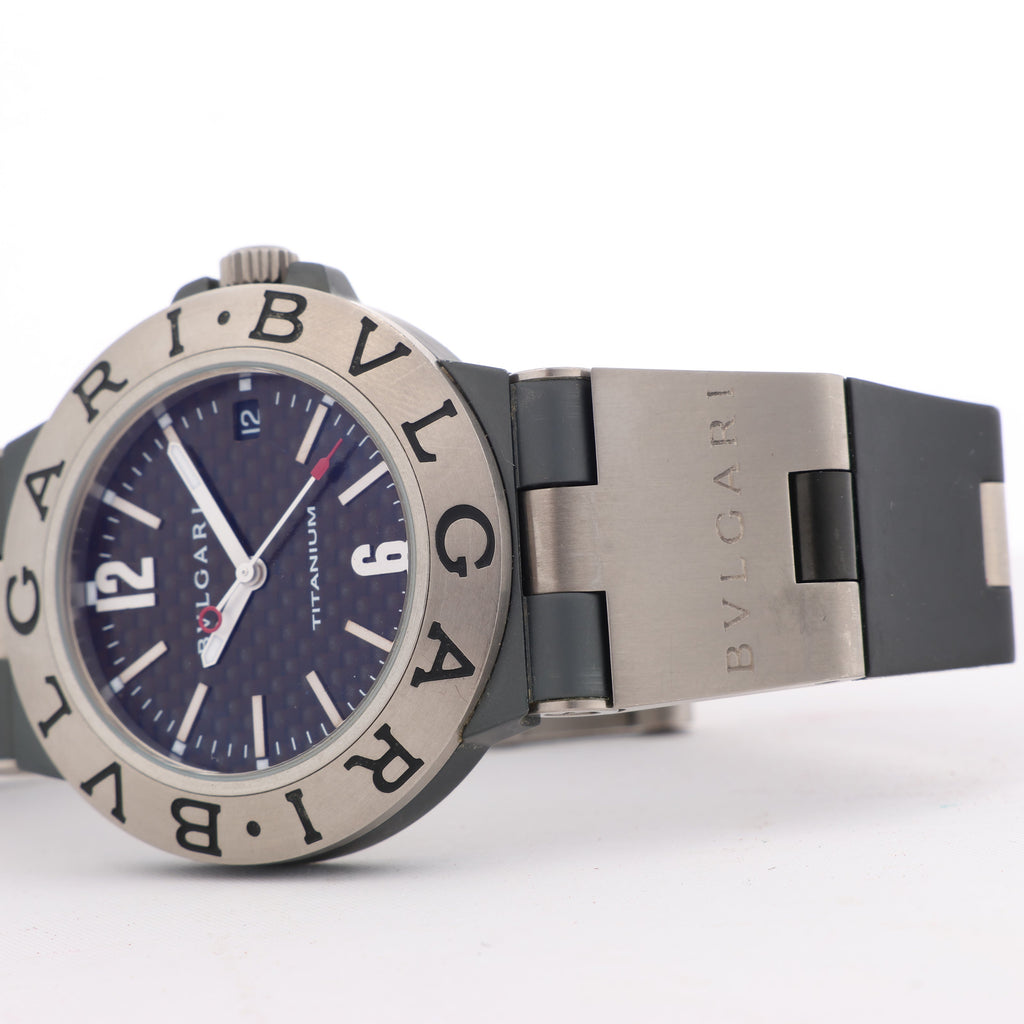 BVLGARI Diagono TI38TA L8213 Ti & rubber AT Brown-Face Watch