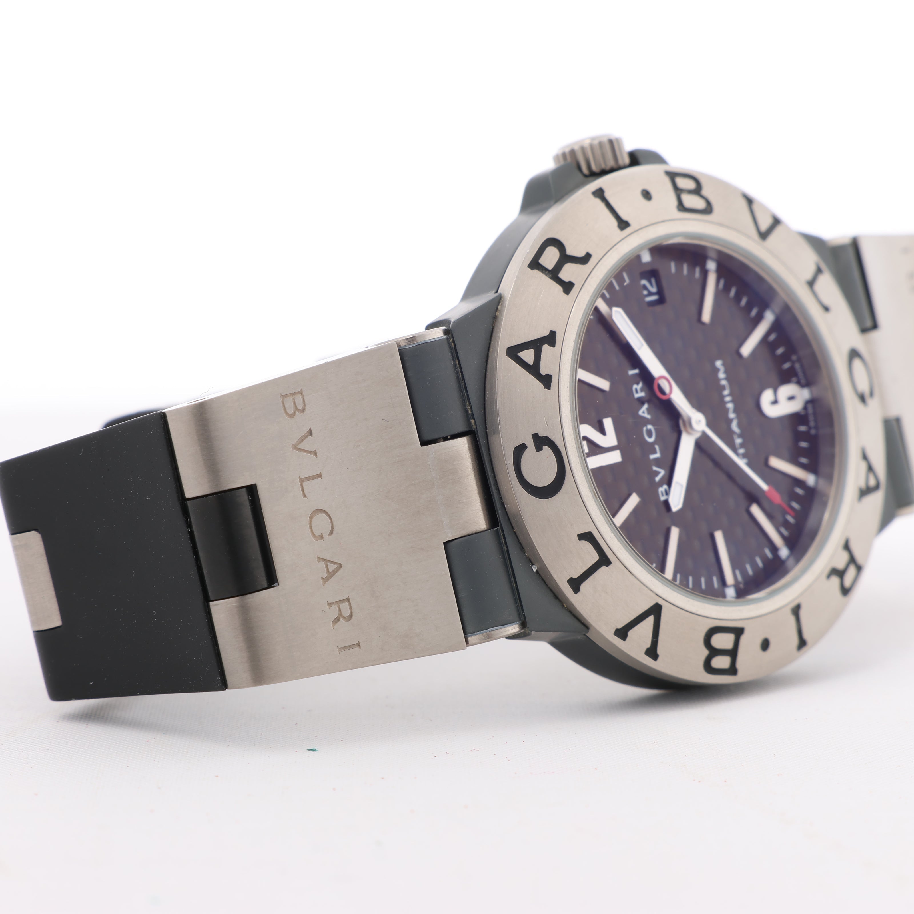 BVLGARI Diagono TI38TA L8213 Ti & rubber AT Brown-Face Watch