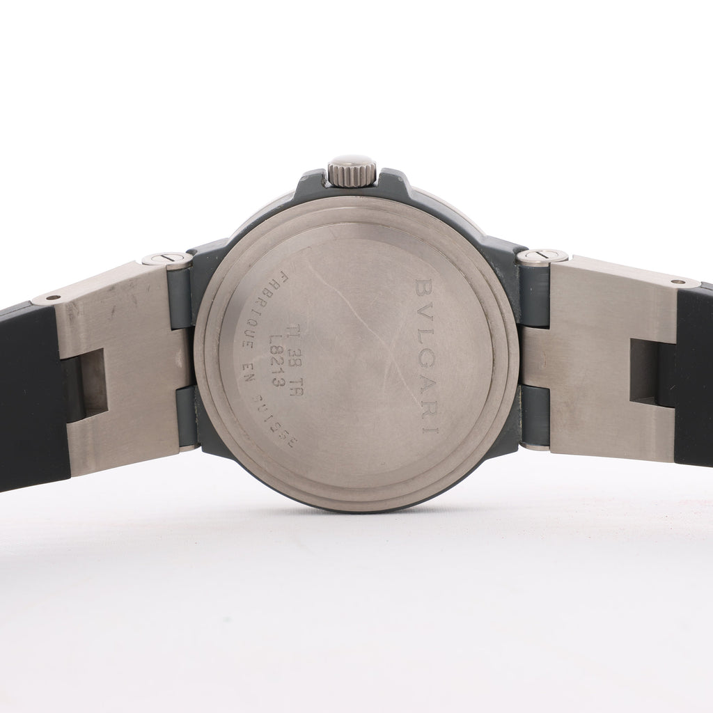 BVLGARI Diagono TI38TA L8213 Ti & rubber AT Brown-Face Watch