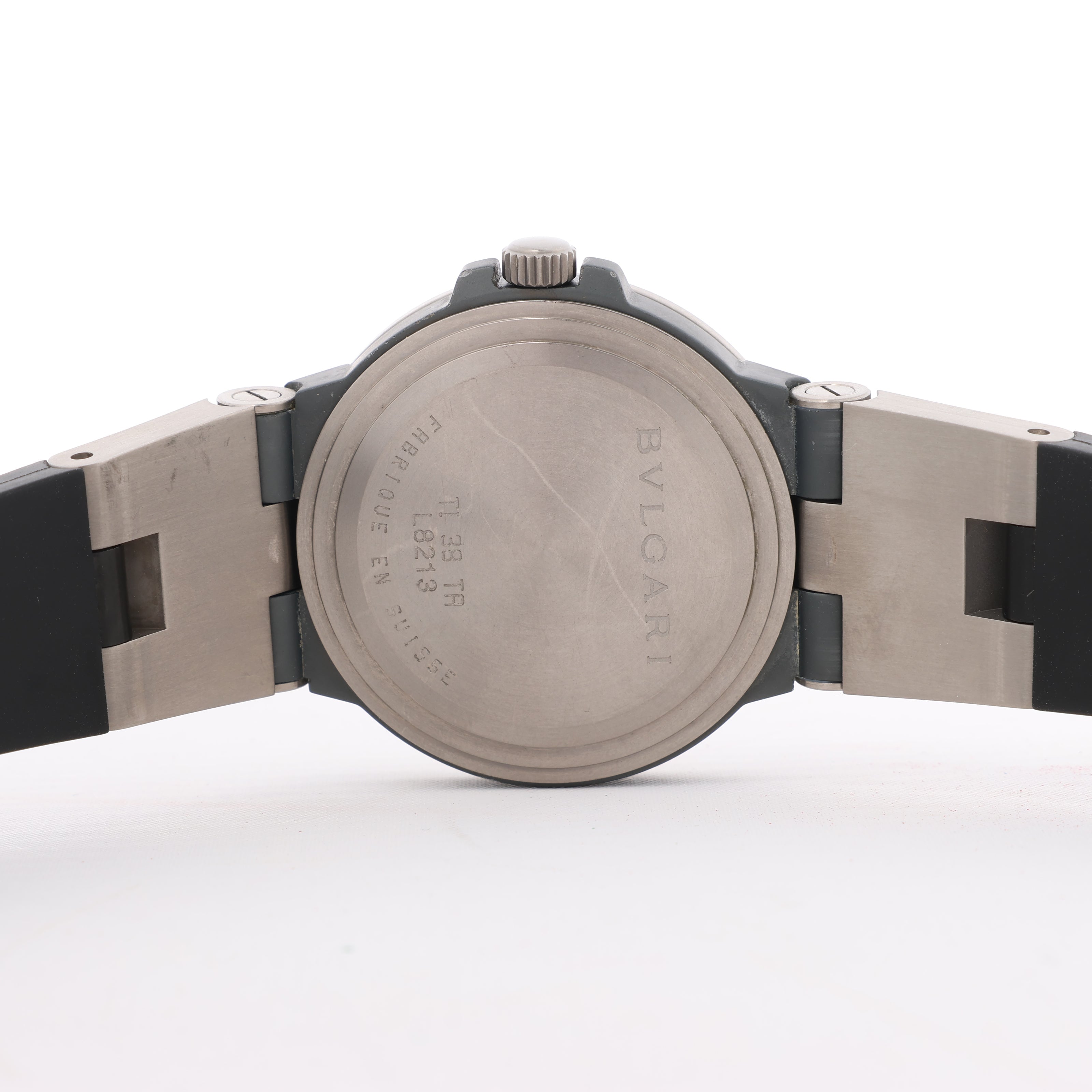 BVLGARI Diagono TI38TA L8213 Ti & rubber AT Brown-Face Watch