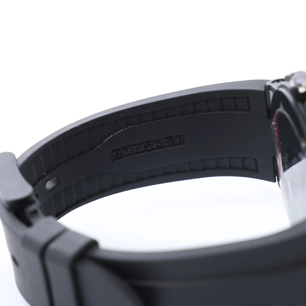 Bvlgari Diagono Magnesium DG42SMCCH PO02858 Magnesium & Rubber AT Watch with Silver Dial