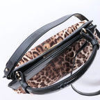 Bolso de mano BVLGARI ALBA de piel de dos vías, rosa y negro